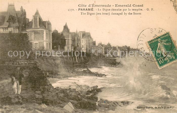 Parame La Digue demolie par la tempete