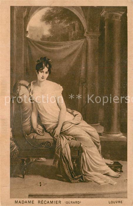 Kuenstlerkarte Gerard Madame Recamier Werbung Manufacture de Calendriers Levallo