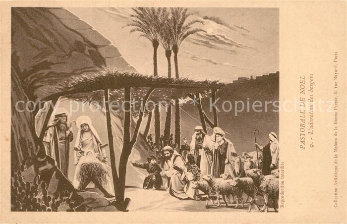 Weihnachten K?nstlerkarte Pastorale de Noel L'adoration des Bergers