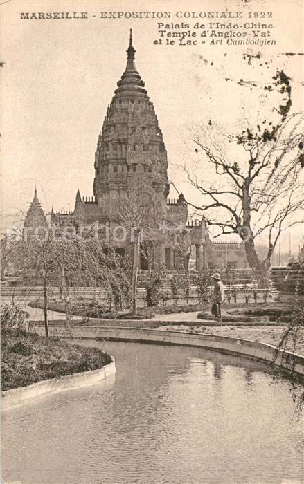 Exposition Coloniale Marseille 1922  Palais de l'Indo-Chine Temple d Angkor-Vat