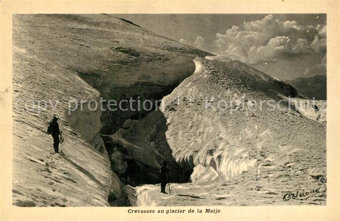 Gletscher Crevasses au glacier de la Meije