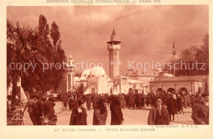 Exposition Coloniale Internationale Paris 1931 Section Tunisienne Village Indige