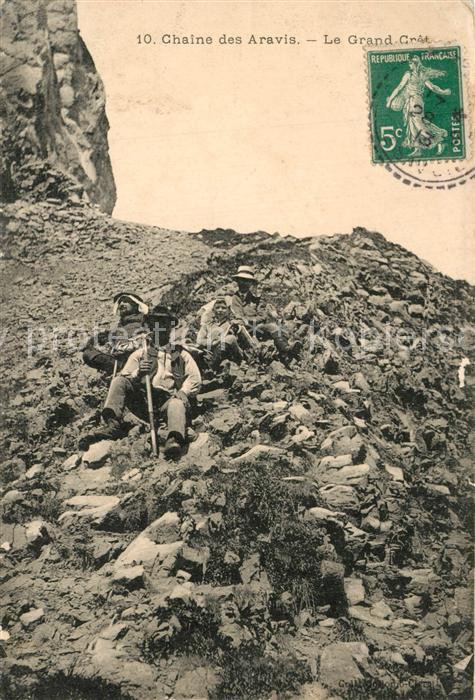 Bergsteigen Klettern Chaine des Aravis Grand Cret