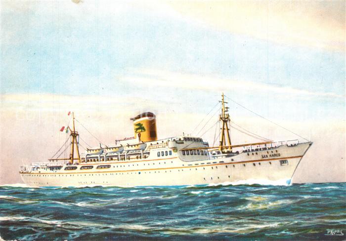 Dampfer Oceanliner San Marco Adriatica Societa di Navigazione Venezia