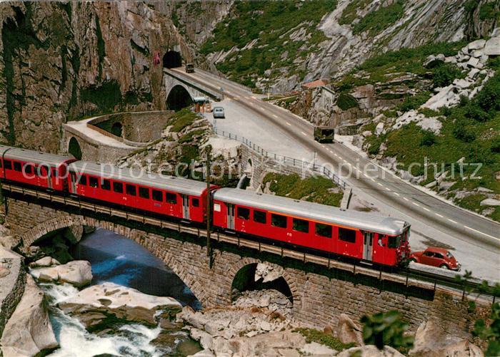 Eisenbahn Sch?llenenbahn Teufelsbr?cke Gotthardst