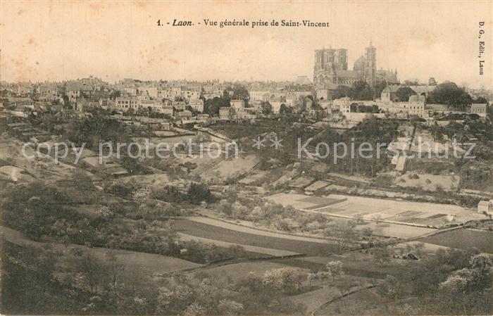 Laon Aisne Vue Generale prise de Saint Vincent