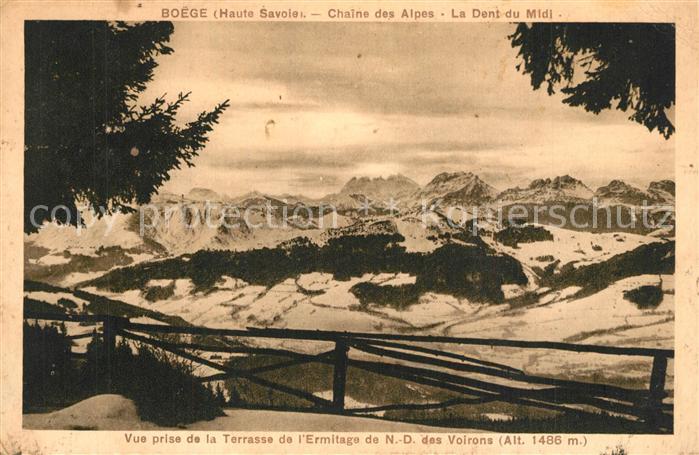 Boege Panorama Chaîne des Alpes Dent du Midi