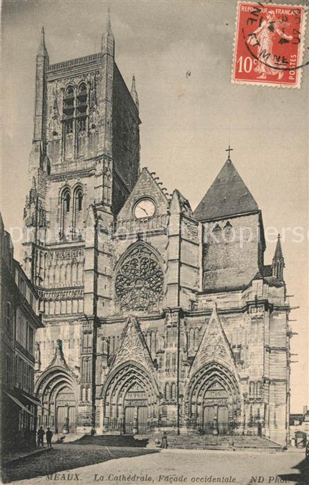 Meaux Seine et Marne La Cathedrale facade occidentale