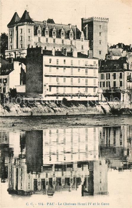 Pau 64 Chateau Henri IV et le Gave