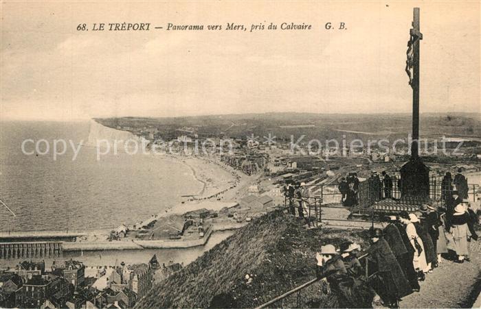 Le Treport Panorama vers Mers pris du Calvaire