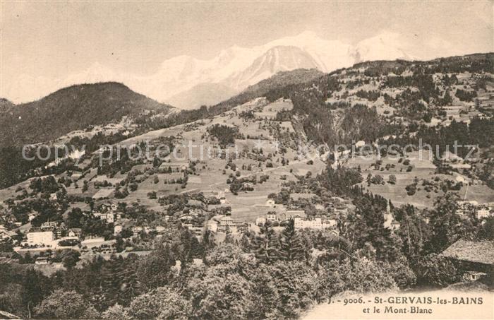 Saint-Gervais-les-Bains Vue panoramique Paysage et le Mont Blanc Alpes