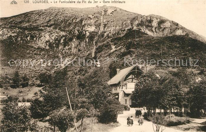 Lourdes Hautes Pyrenees Funiculaire du Pic du Jer gare inférieure