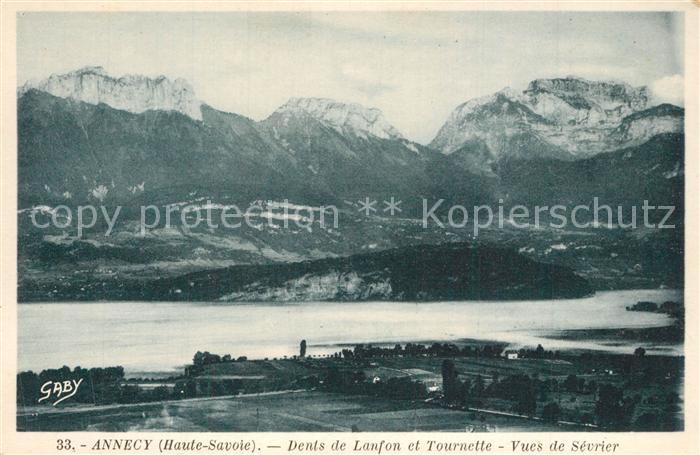 Annecy Haute-Savoie Panorama Lac d_Annecy Dents de Lanfon e