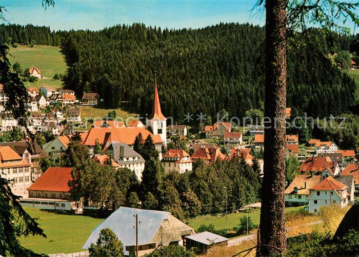 Schonach Schwarzwald Ansicht mit Kirche