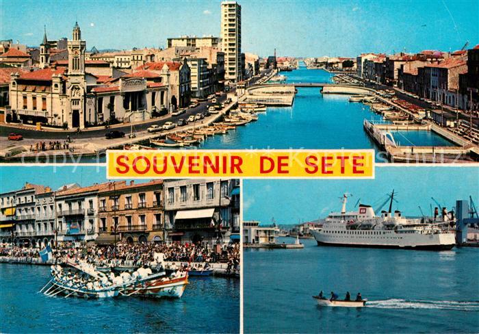 Sete Cette Vue panoramique Canal Port Bateaux