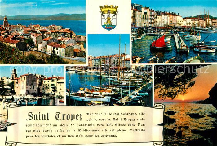 Saint Tropez Var Panorama Golfe Côte d Azur Port des pêcheurs Coucher de soleil