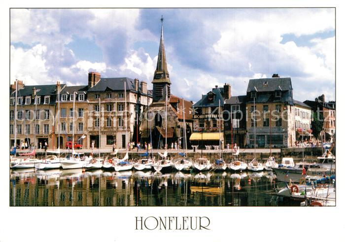 Honfleur Kuenstlerdorf an der Muendung der Seine Yachthafen Quai