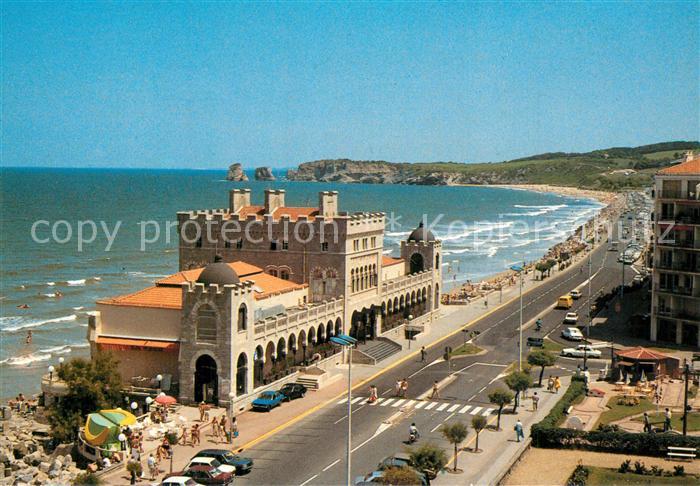 Hendaye Pyrenees Atlantiques Casino et la plage Côte basque