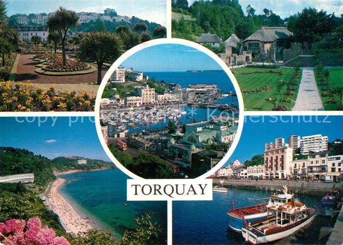 Torquay UK Park Kuestenpanorama Strand Hafen