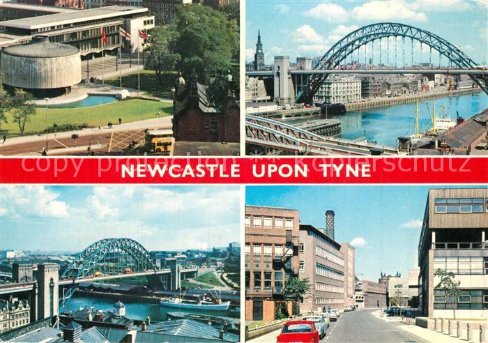 Newcastle upon Tyne Civic Centre Tyne Bridge from Moot Hall River Tyne from Gate