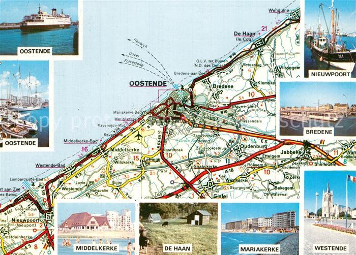 Oostende Ostende Hafen Nieuwpoort Bredene Middelkerke De Haan Mariakerke Westend