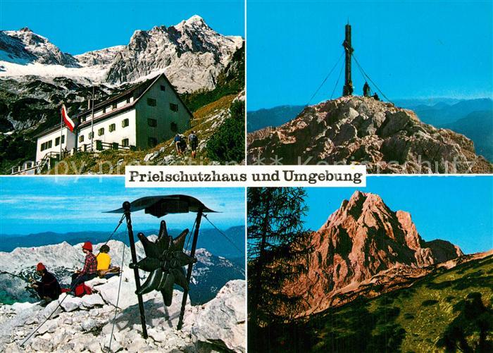 Hinterstoder Prielschutzhaus Gipfelkreuz am Gr Priel Spitzmauer Gipfel