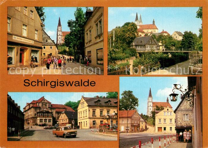 Schirgiswalde Obermarkt Teilansicht Ernst Thaelmann Strasse