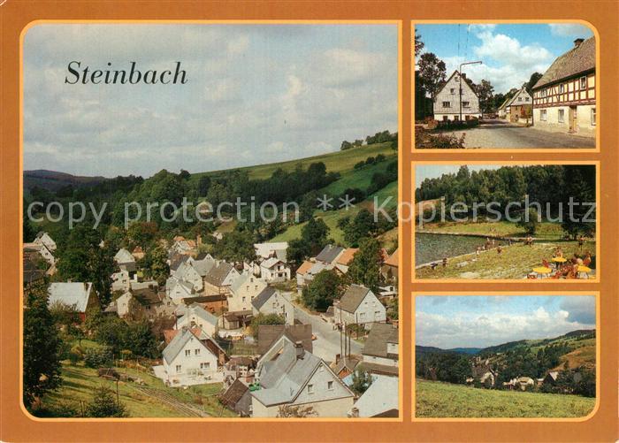 Steinbach Annaberg Teilansicht Dorfstrasse Freibad Panorama