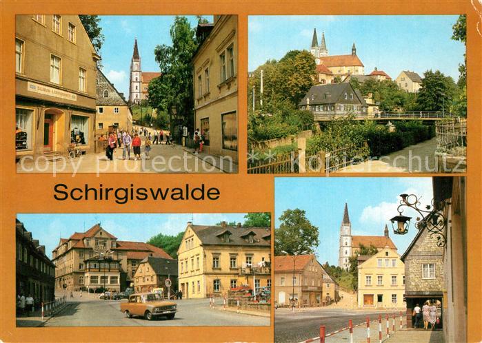 Schirgiswalde Blick vom Obermarkt Teilansicht Ernst Thaelmann Strasse