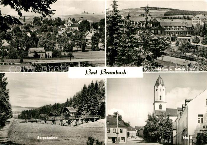 Bad Brambach Vogtland-Haus und Joliot Curie Haus Sorgebachtal Markt