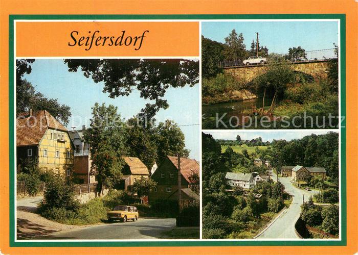 Seifersdorf Erzgebirge Teilansichten Bruecke ueber die Rote Weisseritz