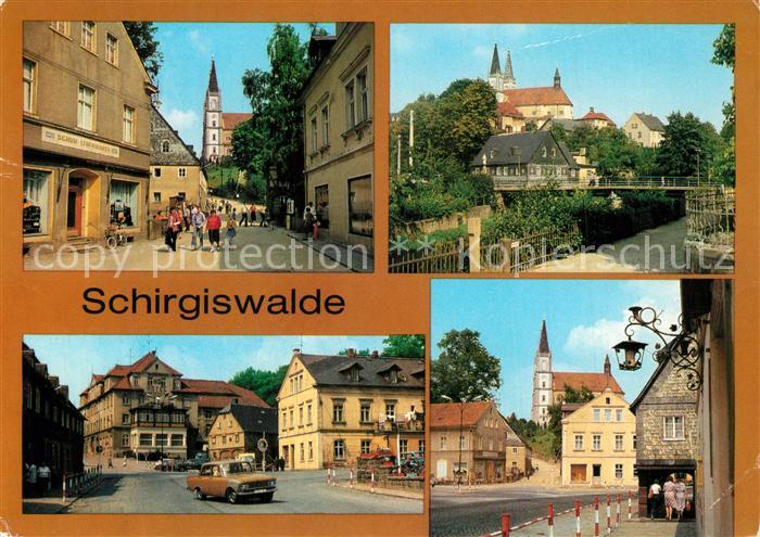 Schirgiswalde Obermarktblick Teilansicht Obermarkt Ernst Thaelmann Strasse