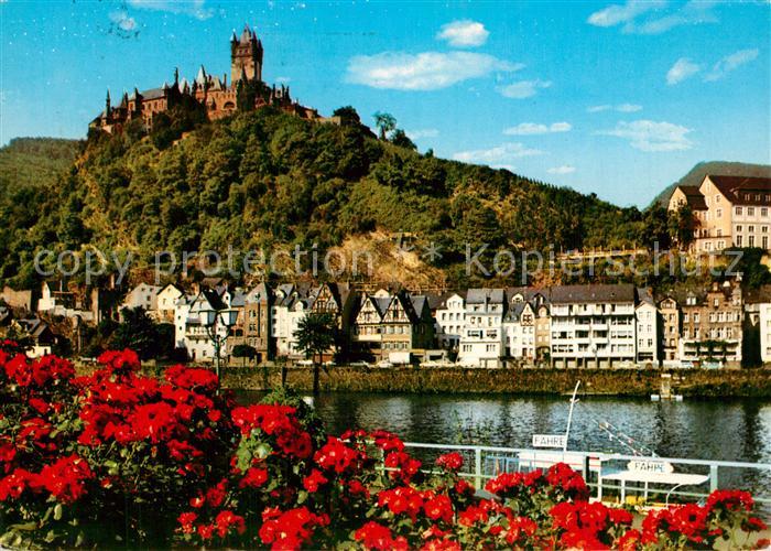 Cochem Mosel Moselpartie mit Burg