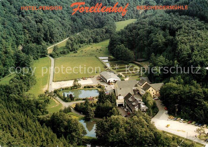 Bescheid Hermeskeil Hotel Pension Forellenhof Flugaufnahme