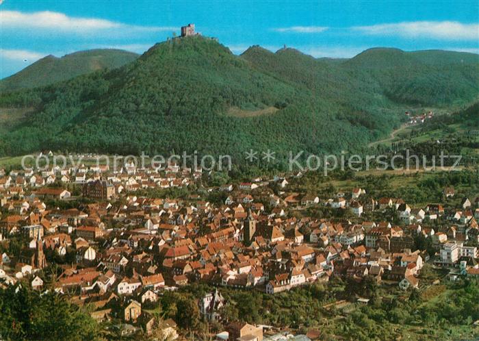 Annweiler Trifels Fliegeraufnahme mit Trifels Anebos und Scharfenberg