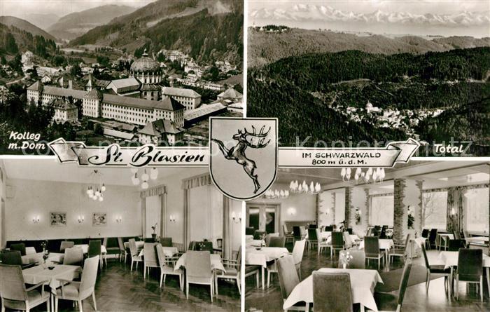 St Blasien Kolleg mit Dom Panorama Hotel Klosterhof Gastraeume