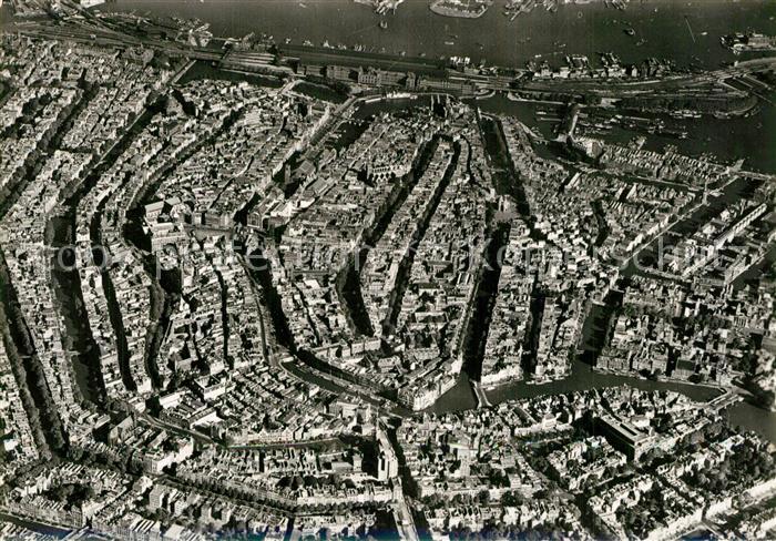 Amsterdam Niederlande Fliegeraufnahme Stadtzentrum