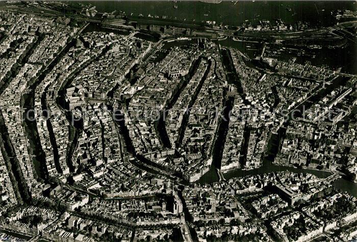 Amsterdam Niederlande Fliegeraufnahme Stadtzentrum