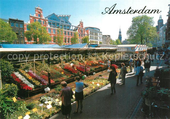 Amsterdam Niederlande Blumenmarkt am Fusse des Munttorens au Singel