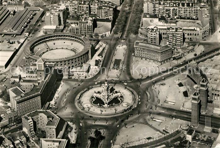Barcelona Cataluna Plaza de Espana desde el aire