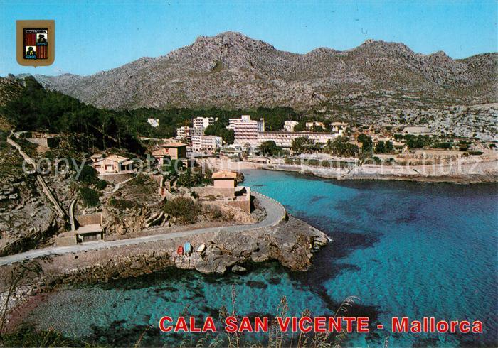 Cala San Vicente Fliegeraufnahme