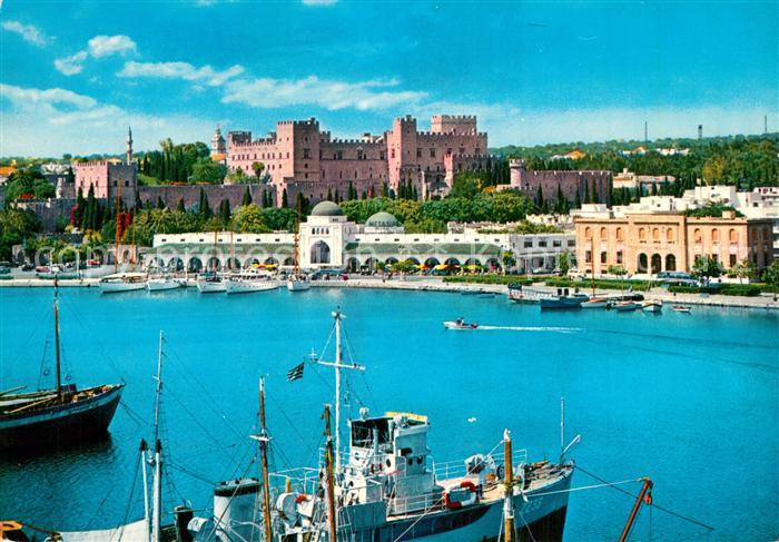 Rhodos Rhodes aegaeis Hafenansicht
