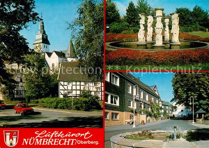 Nuembrecht Kirche Brunnen Strassenpartie