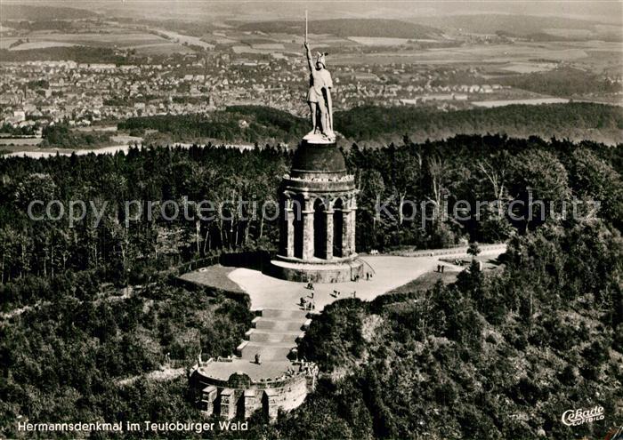 Teutoburgerwald Hermannsdenkmal Fliegeraufnahme