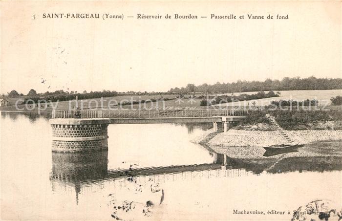 Saint-Fargeau Yonne Réservoir de Bourdon Passerelle et Vanne de fond