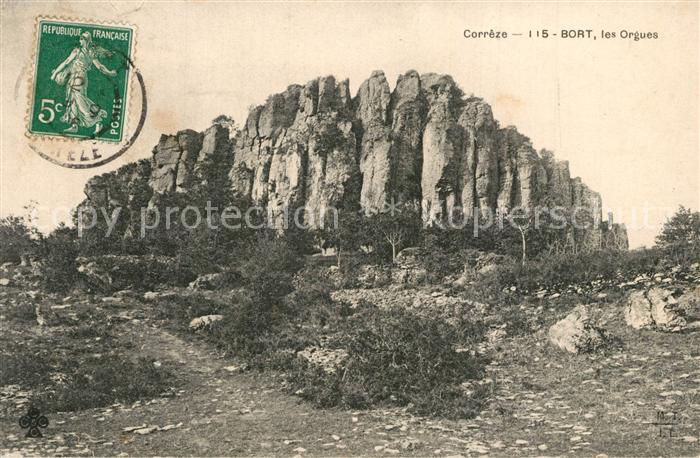 Bort-les-Orgues Felsformationen Landschaftspanorama