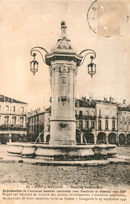 Pont-a-Mousson Fontaine Renaissance