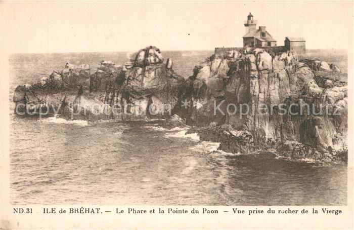 Ile-de-Brehat Le Phare et la Pointe du Paon vue prise du Rocher de la Vierge