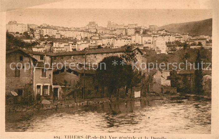 Thiers Vue Generale de la Durolle