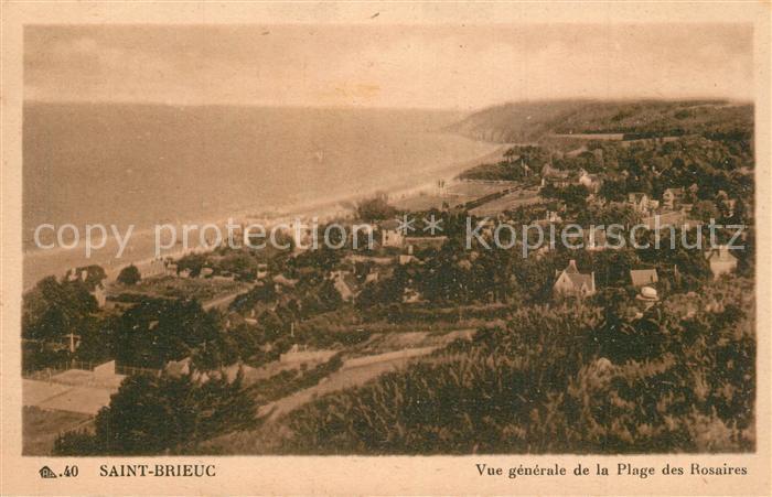 Saint-Brieuc Cotes-d Armor Vue Generale de la Plage des Rosaires